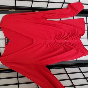 International concepts, large long-sleeved blouse